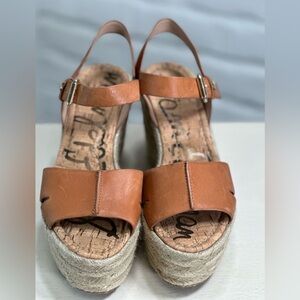 Women’s Sam Edelman Maura Espadrille platform wedges. Camel color. Size 7M.
